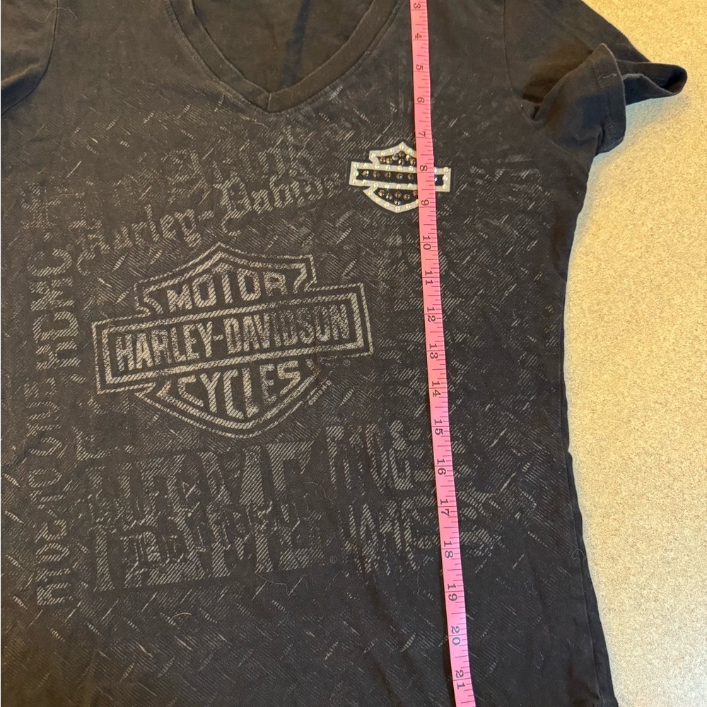 Harley-Davidson Charcoal V-Neck Tee - Picture 8 of 9